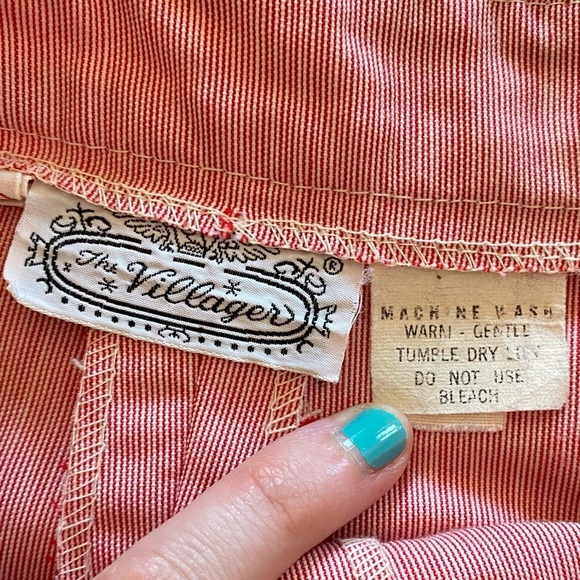 Vintage Midi Skirt Womens Size XS Small The Villager Union Label Button Down - Picture 8 of 10